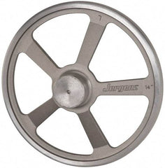 Jergens - 14", 5 Spoke Offset Handwheel - 2-3/4" Hub, Aluminum Alloy, Plain Finish - Exact Industrial Supply