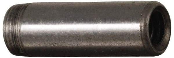 Jergens - 1/4" Diam x 2" Pin Length C-1215 Alloy Steel Pull Out Dowel Pin - C 47-58 & C 60-64 (Surface) Hardness, 1 Beveled & 1 Threaded End - Exact Industrial Supply
