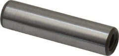 Jergens - 1/4" Diam x 1" Pin Length C-1215 Alloy Steel Pull Out Dowel Pin - C 47-58 & C 60-64 (Surface) Hardness, 1 Beveled & 1 Threaded End - Exact Industrial Supply