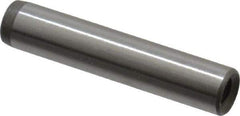 Jergens - 1/4" Diam x 1-1/4" Pin Length C-1215 Alloy Steel Pull Out Dowel Pin - C 47-58 & C 60-64 (Surface) Hardness, 1 Beveled & 1 Threaded End - Exact Industrial Supply