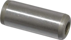 Jergens - 1/2" Diam x 1-1/4" Pin Length C-1215 Alloy Steel Pull Out Dowel Pin - C 47-58 & C 60-64 (Surface) Hardness, 1 Beveled & 1 Threaded End - Exact Industrial Supply