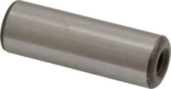 Jergens - 1/2" Diam x 1-1/2" Pin Length C-1215 Alloy Steel Pull Out Dowel Pin - C 47-58 & C 60-64 (Surface) Hardness, 1 Beveled & 1 Threaded End - Exact Industrial Supply