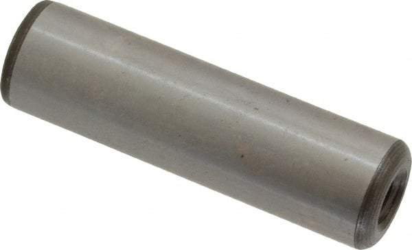 Jergens - 1/2" Diam x 1-3/4" Pin Length C-1215 Alloy Steel Pull Out Dowel Pin - C 47-58 & C 60-64 (Surface) Hardness, 1 Beveled & 1 Threaded End - Exact Industrial Supply