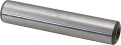 Jergens - 1/2" Diam x 2-1/2" Pin Length C-1215 Alloy Steel Pull Out Dowel Pin - C 47-58 & C 60-64 (Surface) Hardness, 1 Beveled & 1 Threaded End - Exact Industrial Supply