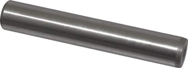 Jergens - 1/2" Diam x 3" Pin Length C-1215 Alloy Steel Pull Out Dowel Pin - C 47-58 & C 60-64 (Surface) Hardness, 1 Beveled & 1 Threaded End - Exact Industrial Supply