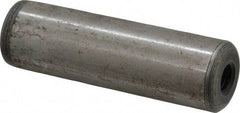 Jergens - 3/4" Diam x 2-1/2" Pin Length C-1215 Alloy Steel Pull Out Dowel Pin - C 47-58 & C 60-64 (Surface) Hardness, 1 Beveled & 1 Threaded End - Exact Industrial Supply