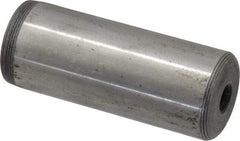 Jergens - 1" Diam x 2-1/2" Pin Length C-1215 Alloy Steel Pull Out Dowel Pin - C 47-58 & C 60-64 (Surface) Hardness, 1 Beveled & 1 Threaded End - Exact Industrial Supply