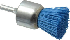 Value Collection - 1-3/16" Brush Diam, End Brush - Fine Grade, 1/4" Diam Shank, 18,000 Max RPM - Exact Industrial Supply