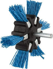 Value Collection - 4" OD, 1/4" Shank Diam, Nylon Wheel Brush - 1/2" Face Width - Exact Industrial Supply