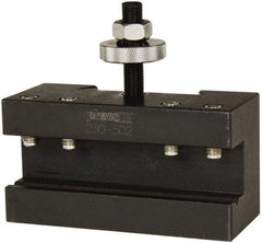 Phase II - Series DA, #2 Boring, Turning & Facing Tool Post Holder - 17 to 48" Lathe Swing, 3-1/8" OAH, 1-3/16" Max Tool Cutting Size, 2-3/16" Centerline Height - Exact Industrial Supply