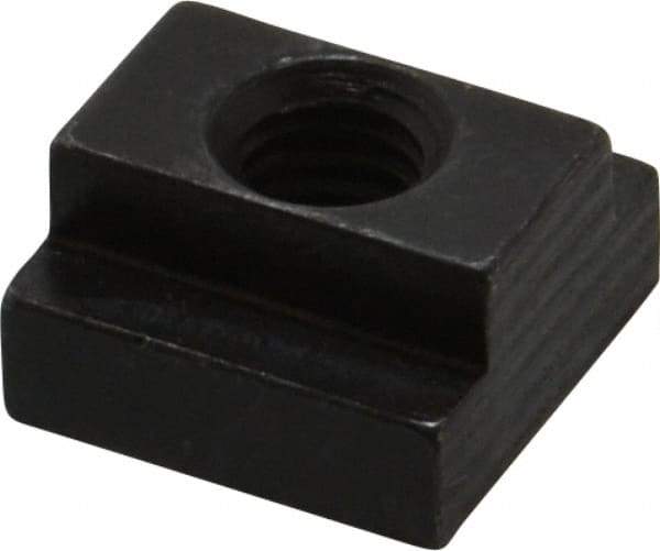 Jergens - 3/8-16 Blind Tapped T Slot Nut - 1/2" Slot Width, 7/8 x 9/32" Base Width x Height, 7/8 x 1/2" OAL x Height - Exact Industrial Supply