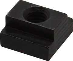 Jergens - 3/8-16 Blind Tapped T Slot Nut - 1/2" Slot Width, 7/8 x 9/32" Base Width x Height, 7/8 x 1/2" OAL x Height - Exact Industrial Supply