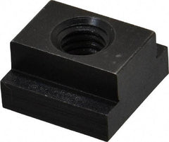 Jergens - 3/8-16 Blind Tapped T Slot Nut - 9/16" Slot Width, 7/8 x 1/4" Base Width x Height, 7/8 x 1/2" OAL x Height - Exact Industrial Supply