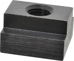 Jergens - 1/2-13 Blind Tapped T Slot Nut - 11/16" Slot Width, 1-1/8 x 7/16" Base Width x Height, 1-1/4 x 3/4" OAL x Height - Exact Industrial Supply