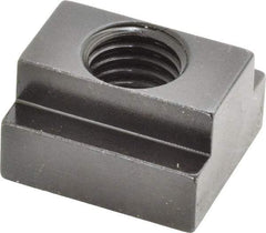 Jergens - 5/8-11 Blind Tapped T Slot Nut - 11/16" Slot Width, 1-1/8 x 7/16" Base Width x Height, 1-1/4 x 3/4" OAL x Height - Exact Industrial Supply