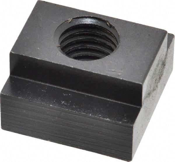 Jergens - 5/8-11 Blind Tapped T Slot Nut - 3/4" Slot Width, 1-1/4 x 15/32" Base Width x Height, 1-1/4 x 3/4" OAL x Height - Exact Industrial Supply