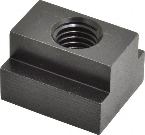 Jergens - 5/8-11 Blind Tapped T Slot Nut - 13/16" Slot Width, 1-1/4 x 9/16" Base Width x Height, 1-1/2 x 1" OAL x Height - Exact Industrial Supply