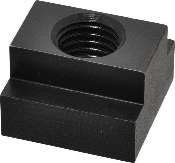 Jergens - 3/4-10 Blind Tapped T Slot Nut - 7/8" Slot Width, 1-1/2 x 9/16" Base Width x Height, 1-1/2 x 1" OAL x Height - Exact Industrial Supply