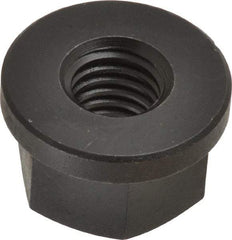 Jergens - 1/2-13, 1-1/8" Flange Diam, 11/16" High, 7/8" Across Flats, Flange Nut - Grade Low Carbon Steel Steel, Black Oxide Finish, 5/32" Flange Height, TCMA - Exact Industrial Supply