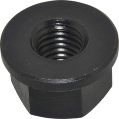 Jergens - 5/8-11, 1-3/8" Flange Diam, 13/16" High, 1-1/16" Across Flats, Flange Nut - Grade Low Carbon Steel Steel, Black Oxide Finish, 3/16" Flange Height, TCMA - Exact Industrial Supply