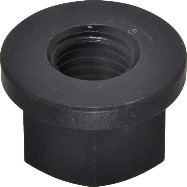Jergens - 3/4-10, 1-5/8" Flange Diam, 1" High, 1-1/4" Across Flats, Flange Nut - Grade Low Carbon Steel Steel, Black Oxide Finish, 1/4" Flange Height, TCMA - Exact Industrial Supply