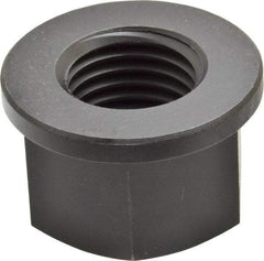 Jergens - 1-1/4 - 7, 2-1/4" Flange Diam, 1-3/8" High, 1-13/16" Across Flats, Flange Nut - Grade Low Carbon Steel Steel, Black Oxide Finish, 1/4" Flange Height, TCMA - Exact Industrial Supply
