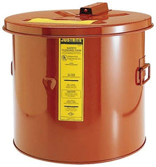 Justrite - Bench Top Solvent-Based Parts Washer - 5 Gal Max Operating Capacity, Steel Tank, 330.2mm High x 13-3/4" Wide - Exact Industrial Supply