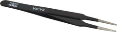 Aven - 4-3/4" OAL 2A-SA Color Coded Precision Tweezers - Stainless Steel, 2A-SA Pattern - Exact Industrial Supply