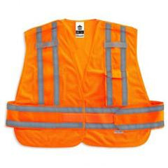 8244PSV XL/2XL ORANGE SAFETY VEST - Exact Industrial Supply