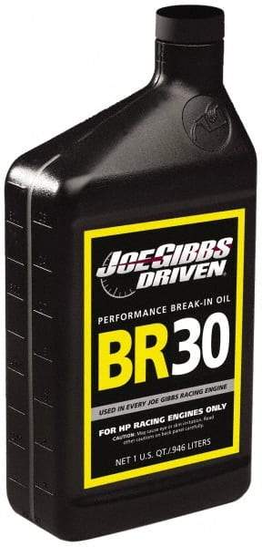 Joe Gibbs Driven Racing Oil - 1 Quart High Zinc Engine Break-In Oil - Grade 5W-30 - Exact Industrial Supply