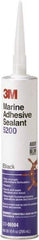 3M - 12.8 oz Cartridge Black Polyurethane Marine Adhesive Sealant - 190°F Max Operating Temp, 48 hr Tack Free Dry Time - Exact Industrial Supply