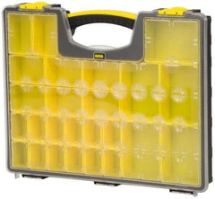 Stanley - 25 Compartment Tool Organizer - 13-1/8" Wide x 16-7/32" Deep x 2-1/8" High, Polypropylene Resin & Acrylonitrile Butadiene Styrene Plastic - Exact Industrial Supply