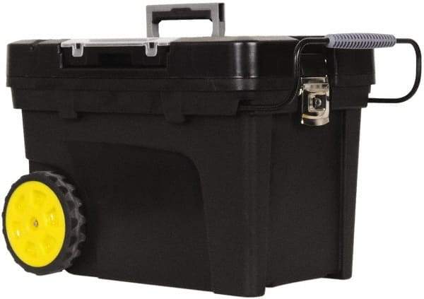 Stanley - Mobile Tool Chest - 14-15/32" Wide x 14-15/32" Deep x 16-3/4" High, Polypropylene Resin, Black - Exact Industrial Supply