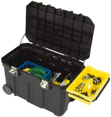 Stanley - Mobile Tool Chest - 30" Wide x 18-1/2" Deep x 19" High, Polypropylene Resin, Black - Exact Industrial Supply