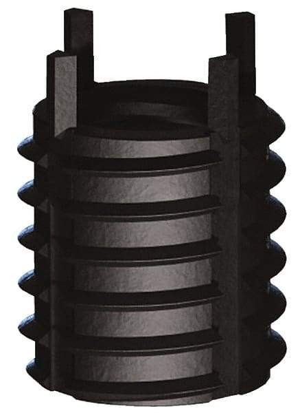 Jergens - 1-1/8 - 7 Internal, 1-1/2 - 12 External, UNC, 1-5/8" Insert Length, Heavy Duty Keylocking Thread Inserts - Carbon Steel, Zinc Phosphate Finish, Grade C1215, 2B Internal Class of Fit, 2A External Class of Fit, Use Tool 215-064713 - Exact Industrial Supply