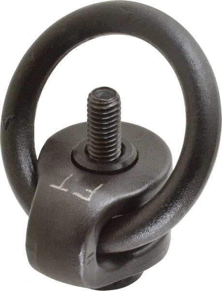 800 Lbs. Load Limit, Alloy Steel Side Pull Hoist Ring Black Oxide Finish, 3/8-16 Inch Thread Size, 2 Inch Diameter Ring