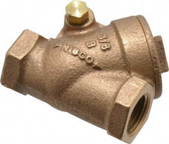 NIBCO - 3/8" Bronze Check Valve - Y-Pattern, FNPT x FNPT, 200 WOG - Exact Industrial Supply