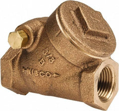 NIBCO - 3/8" Bronze Check Valve - Y-Pattern, FNPT x FNPT, 200 WOG - Exact Industrial Supply