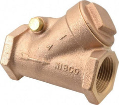 NIBCO - 1" Bronze Check Valve - Y-Pattern, FNPT x FNPT, 200 WOG - Exact Industrial Supply