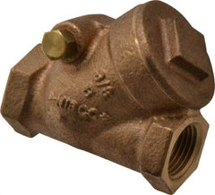 NIBCO - 3/8" Bronze Check Valve - Y-Pattern, FNPT x FNPT, 200 WOG - Exact Industrial Supply