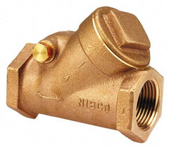 NIBCO - 3/8" Bronze Check Valve - Y-Pattern, FNPT x FNPT, 600 WOG - Exact Industrial Supply