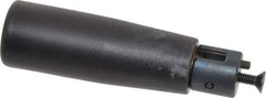 Elesa - M4x0.7 Stem, Revolving (Folding) Handwheel & Machine Handle - Technopolymer Cylindrical Handle, Steel Stem, 2.56" Handle Length, 3.27" OAL - Exact Industrial Supply