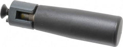 Elesa - M6x1.0 Stem, Revolving (Folding) Handwheel & Machine Handle - Technopolymer Cylindrical Handle, Steel Stem, 2.56" Handle Length, 3-1/2" OAL - Exact Industrial Supply