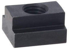 Jergens - M10x1.50 Tapped Through T Slot Nut - 12mm Slot Width, 19 x 7mm Base Width x Height, 25 x 13mm OAL x Height - Exact Industrial Supply