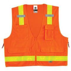 8250ZHG L/XL ORANGE SURVEYORS VEST - Exact Industrial Supply