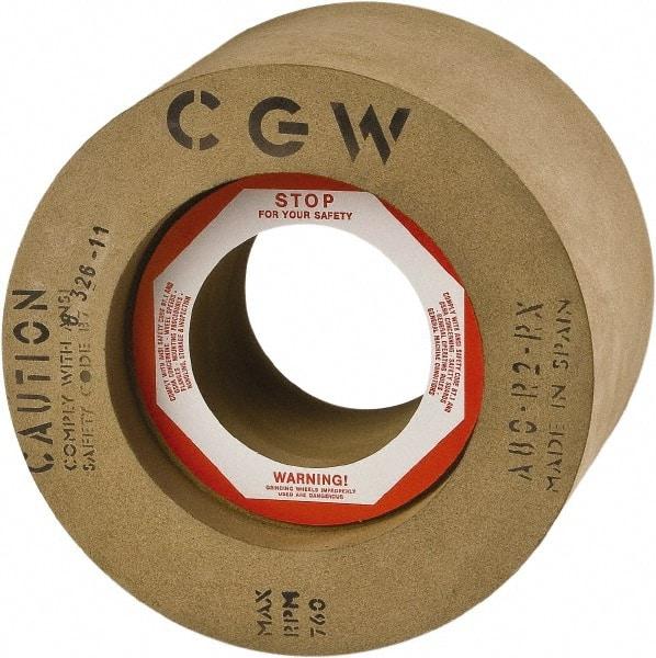 Camel Grinding Wheels - 2" Wide x 9" Diam, Type 1 Feed Wheel - 4" Hole Size, 80 Grit, Hardness R - Exact Industrial Supply