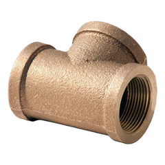 Merit Brass - Brass & Chrome Pipe Fittings Type: Tee Fitting Size: 1-1/4 - Exact Industrial Supply