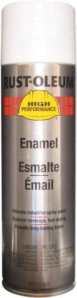 Rust-Oleum - White, Semi Gloss, Rust Proof Enamel Spray Paint - 14 Sq Ft per Can, 15 oz Container, Use on Metal - Exact Industrial Supply