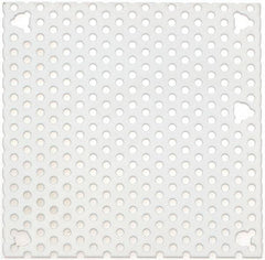 Cooper B-Line - 4-1/4" OAW x 4-1/4" OAH Powder Coat Finish Electrical Enclosure Perforated Panel - 6" x 6" Box, 16 Gauge Steel, Use with 664-1 - Exact Industrial Supply
