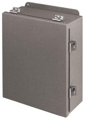 Cooper B-Line - Steel Standard Enclosure Hinge Flat Cover - NEMA 4, 12, 13, 12" Wide x 12" High x 6" Deep, Rainproof & Watertight - Exact Industrial Supply